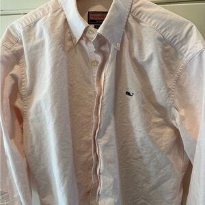 Vineyard Vines Men's Pink Button-Down Whale Shirt